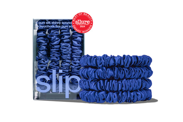 Back to School Royal Blue Skinny Scrunchies